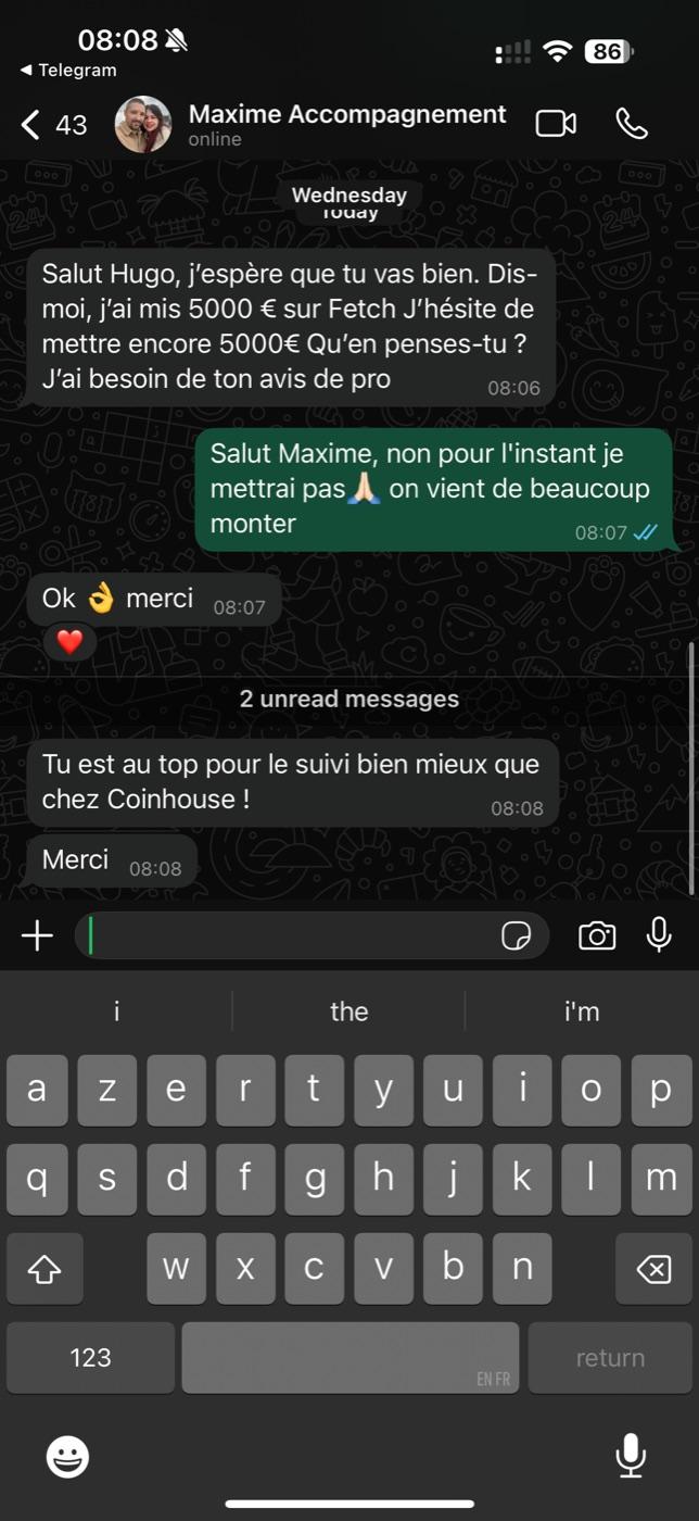 Témoignage Maxime — bien mieux que Coinhouse